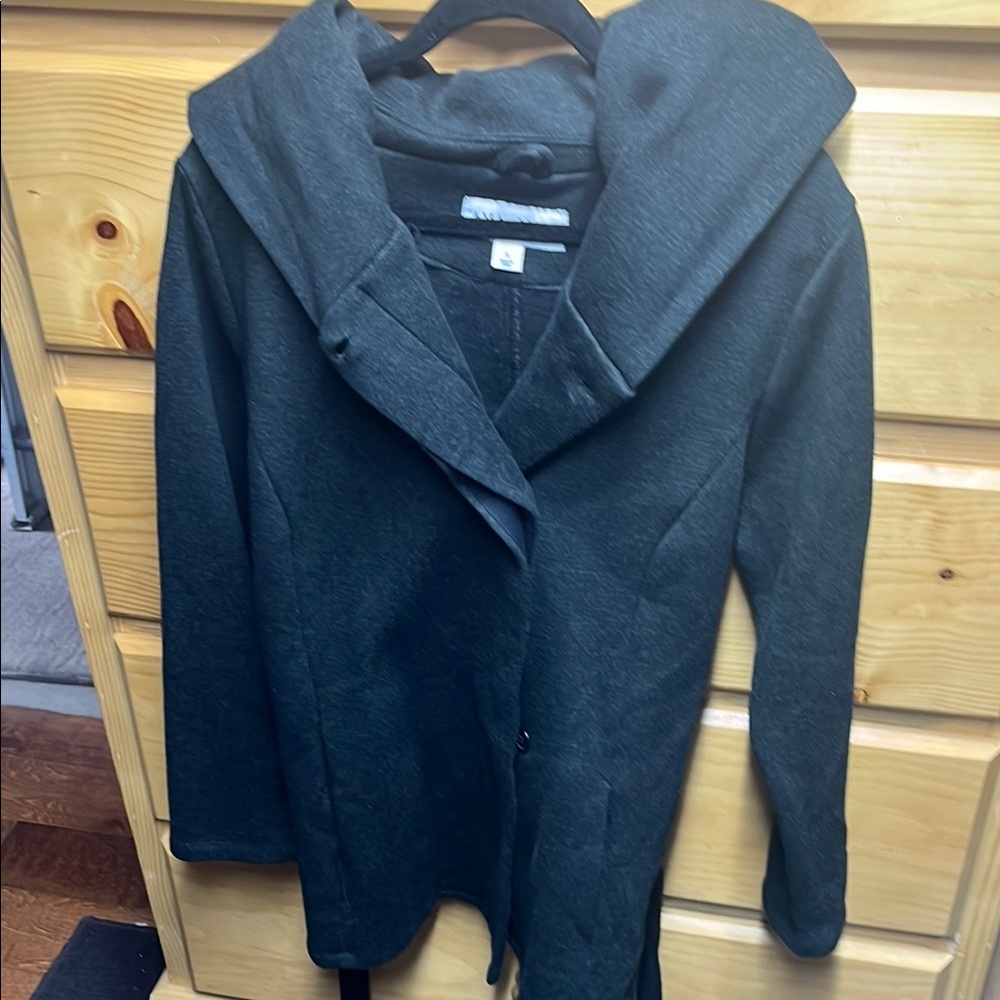 Ava & Viv charcoal/Black Trench Coat with Hood